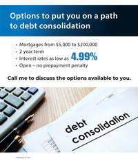 Options to put you on path to debt consolidation.