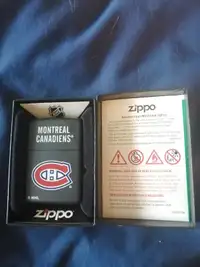 Montreal Canadiens Zippo Lighter BNIB Reduced to 40.-