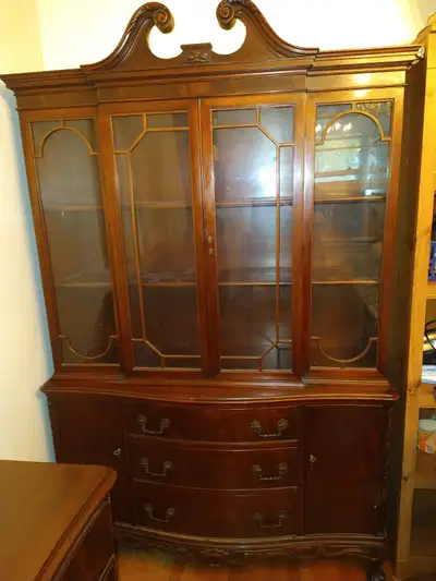 Rare Antique Mahogany Dining Room Set, View more