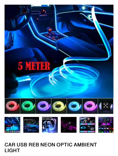 2M LED Car Interior Atmosphere Light Wire, View more