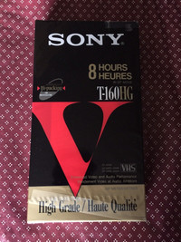 10 SONY T-160 High Grade VHS Tapes (Used)