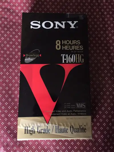 Un10 High Grade T-160 Sony VHS tapes still in original shrink wrap but opened and used. In very good...