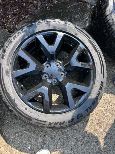 Tires are brand new, drove on them twice Got the rims used Tires are size 17” Bolt pattern 5X110 The...