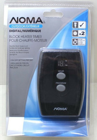 NEW SEALED Noma 2 Grounded Outlet Outdoor Digital Block Heater T