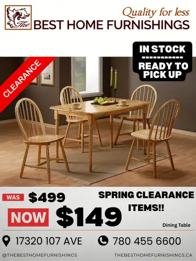 SUPER DEALS: Classic Natural Wood Dining Set, View more