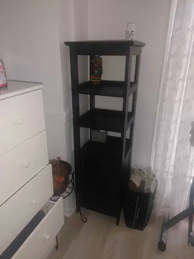 Tall Slim Black Storage Shelf, View more