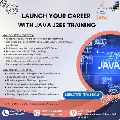 Looking to start a career as a Java Developer? STEPIN2IT offers a practical Java Training Program de...