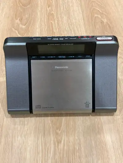 panasonic rc-cd350 vintage radio CD player alarm clock, View more