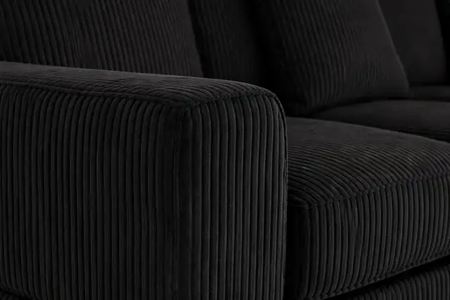 Elegant L-Shape Sofa Couch – Soft Corduroy, Storage & Chaise in Couches & Futons in Hamilton - Image 3