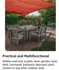 *BRAND NEW* Aster Outdoor shade sail w/hardware kit for Backyard