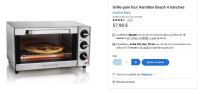 Grille-pain four 4 tranches Hamilton Beach 4 Slice Toaster Oven