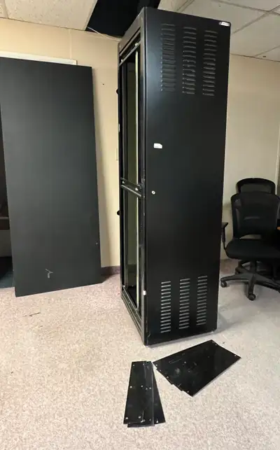 $300 obo! Used full-size server rack, perfect for organizing your network equipment. It comes with 2...