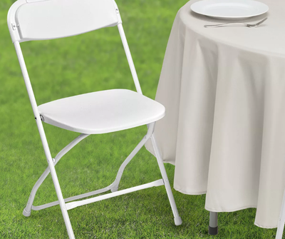 White Folding Chairs $15ea, View more