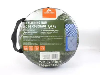 OZARK TRAIL SLEEPING BAG. USED ONLY ONCE. SELLING FOR $25.00 The Ozark Trail 3lbs sleeping bag provi...