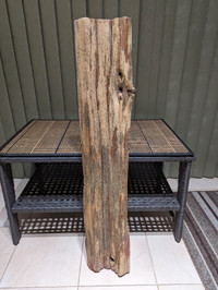 Décoration pièce de     tronc d'arbre perche de cèdre vieillit.