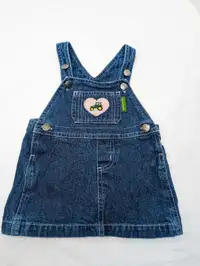 Girls Summer jean overalls Dress John Deere 3/6 Months