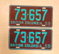 1959 BC license plates
