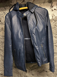 New Men’s Leather Bomber Style Jacket Size XS
