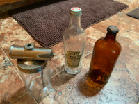 3 antique bottles