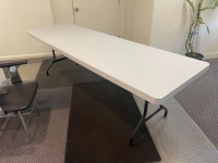 Large white foldable table