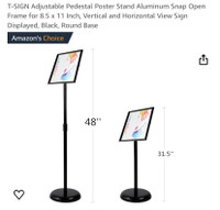 T-SIGN Adjustable Pedestal Poster Stand