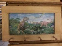 Dinosaurs Art Framed Peg-Board