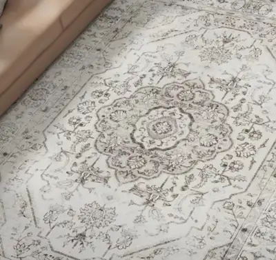 Staged Rug (Like New): Traditional Persian-Style Neutral , View more
