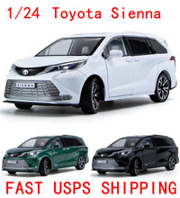 1/24 Toyota Sienna MPV Van Diecast Alloy Car Model Sound & Light