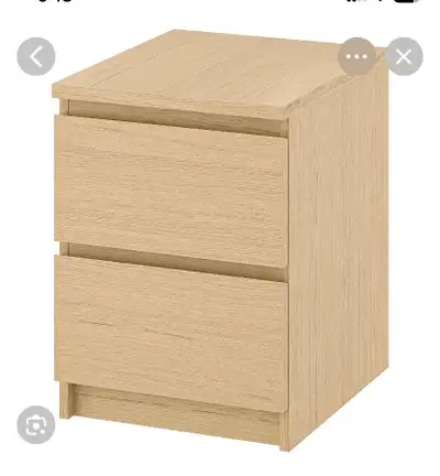Malm night table in excellent condition.