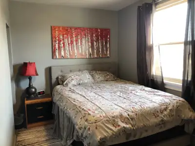 Fully furnished private bedroom shared common areas with 2 other workers in a clean quiet three bedr...