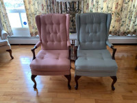 Open-Armed Wingback Chairs (Pair)