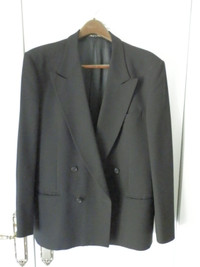 VALENTINO Uomo / veston croisé noir 42R / double-breasted jacket