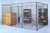 SECURITY FENCING, WIRE MESH PARTITIONS, WIRE LOCKERS, WIRE CAGES