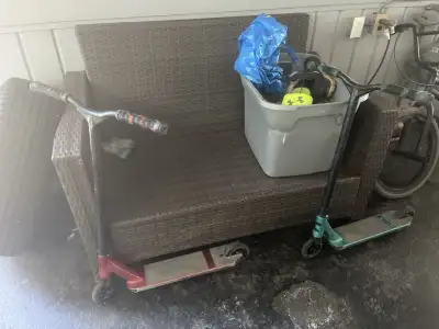Selling two used pro stunt scooters in good working condition. Both have solid decks, strong bars, a...