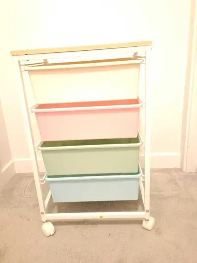 4 drawer storage unit with wheels, View more
