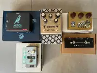 Pedals, ABY switcher and power supply 