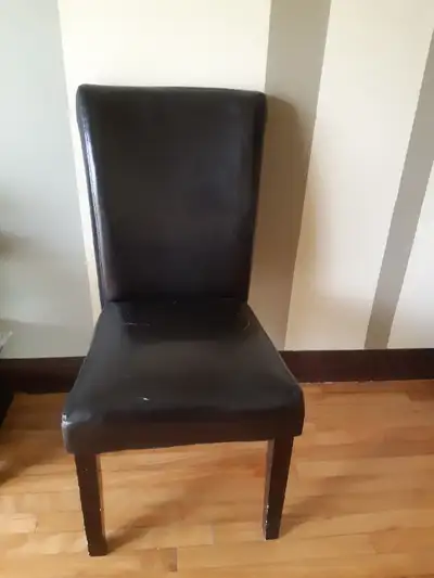 1 Chaise Cuir, Moderne, Léger, pattes en bois massif tel quel, View more