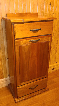 New Solid Cherry Wood Hand Made Storage/Clothes Bin Unit