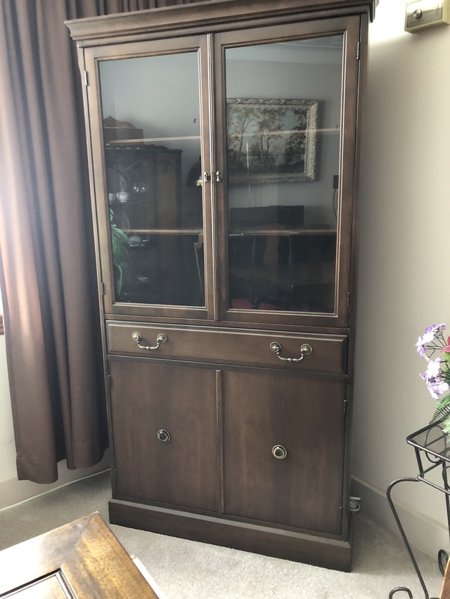 Wooden corner china cabinet | Hutches & Display Cabinets | Brantford ...