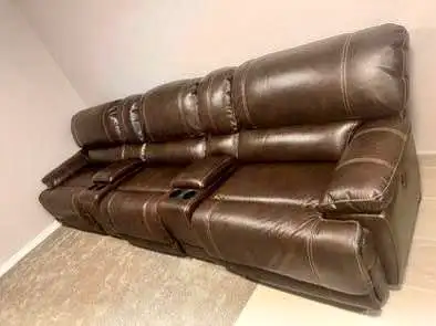 Leather Reclining Sofa, View more