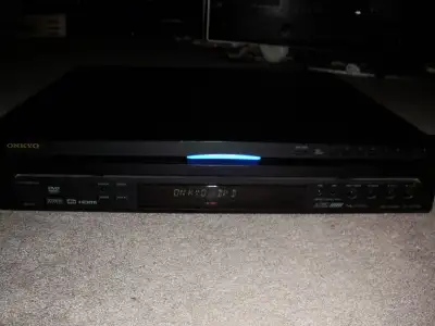 Mint Condition Onkyo model no. DV-CP704 6-Disc Compact Disc/DVD Player. HDMI, Audio & Power Cables i...
