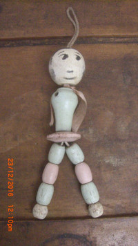 Very Rare 1920's Wooden Spool Doll