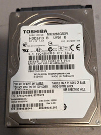 320 GB Toshiba 2.5" Sata hdd