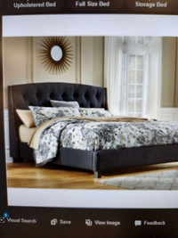 Queen size upholstered Ashley bed