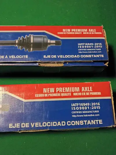 New axles Tie rods 3 oil filters K&N lifetime air filter 1 brake rotor 2 used coil packs