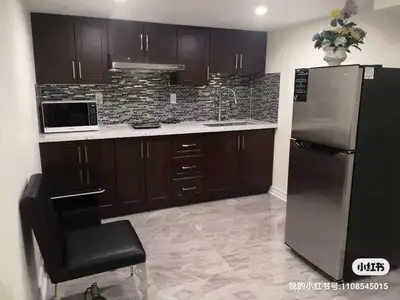 新装修光线超好,分门出入地下库，两间独立套房出租，环境干净、整洁、清静、附近有商店、超市、餐厅、学校、图书馆等应有尽有，开车5分钟到华人大超市，交通便利，适合学生，单身男女，密市Thomas St 夹...