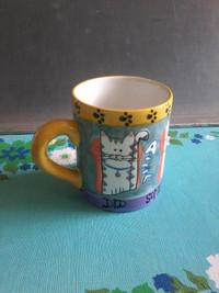 Cat lovers, New chinese handpainted coffee mug ,NWT from The Bay