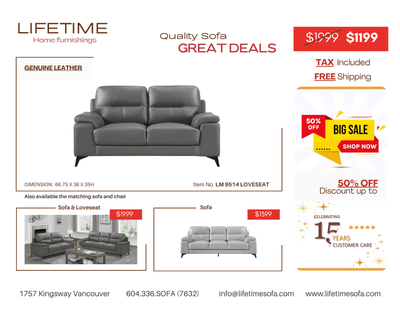 Genuine Top Grain Leather Loveseat, View more