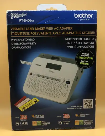 Brothers PT-400AD Versatile Label Maker, View more