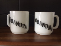 Tasses Glasbake vintage Grandpa & Grandma
